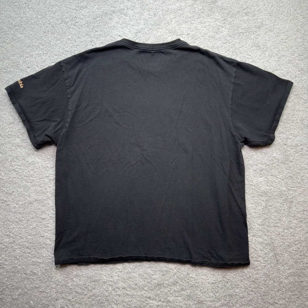 Columbia T-Shirt Men's XL Black Mountain Sunset Logo Graphic Cotton Short Sleeve - Picture 2 of 5